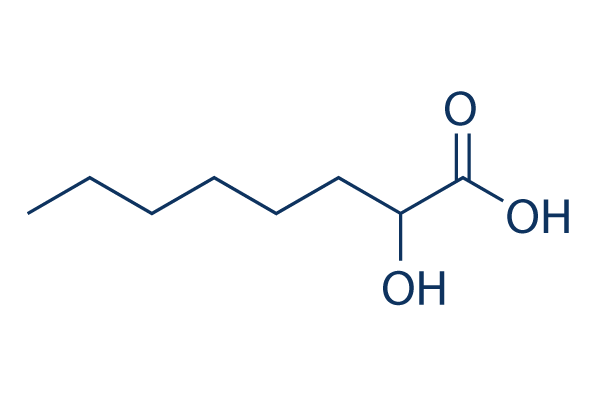 2-Hydroxycaprylic acid化学構造